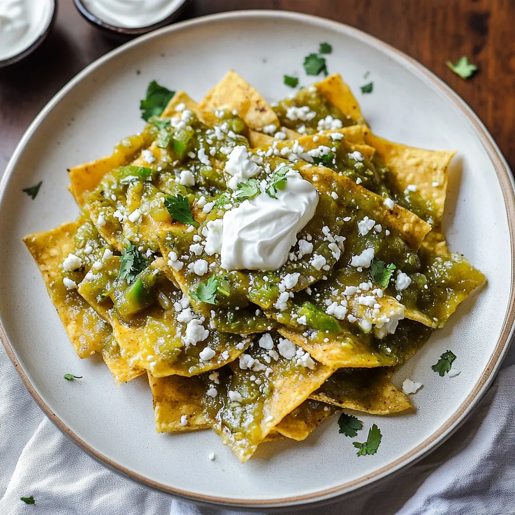 Grüne Chilaquiles Tortillas