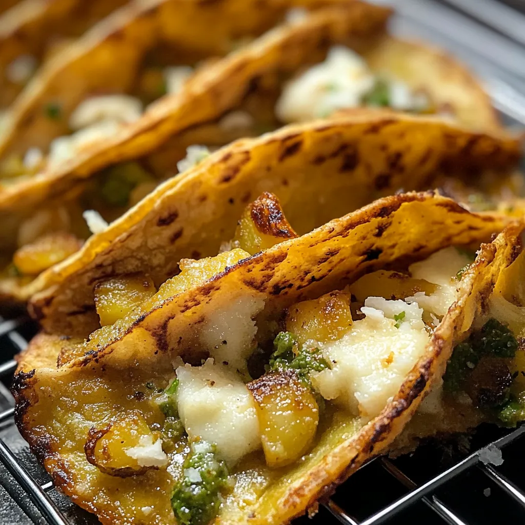 Leckere grüne Chili Tacos