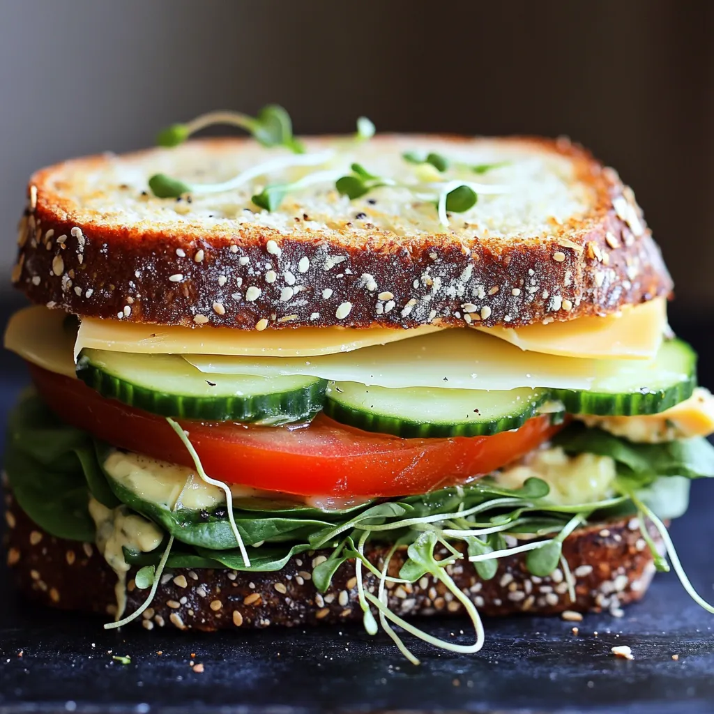 Gemüse-Sandwich mit frischen Zutaten
