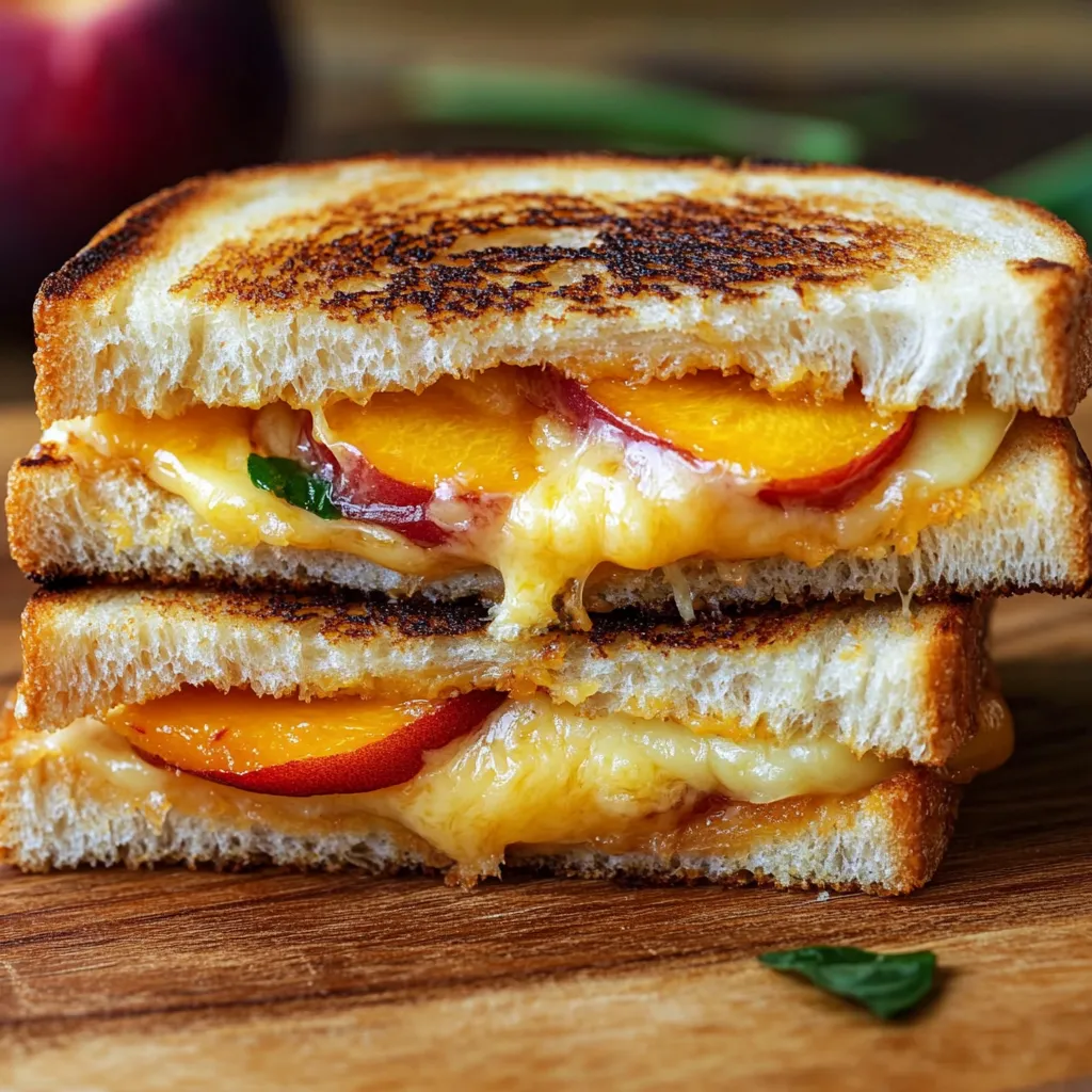 Pfirsich-Käse-Sandwich