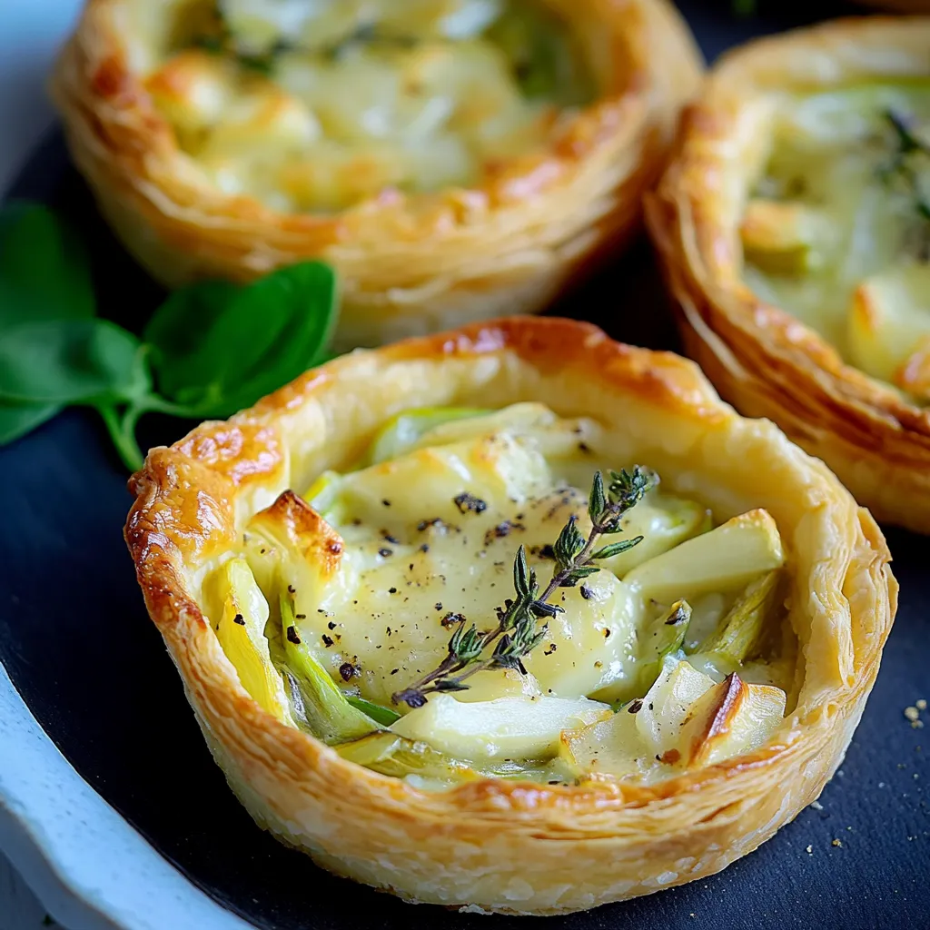 Entdecke, wie du knusprige Lauch-Brie-Törtchen machst
