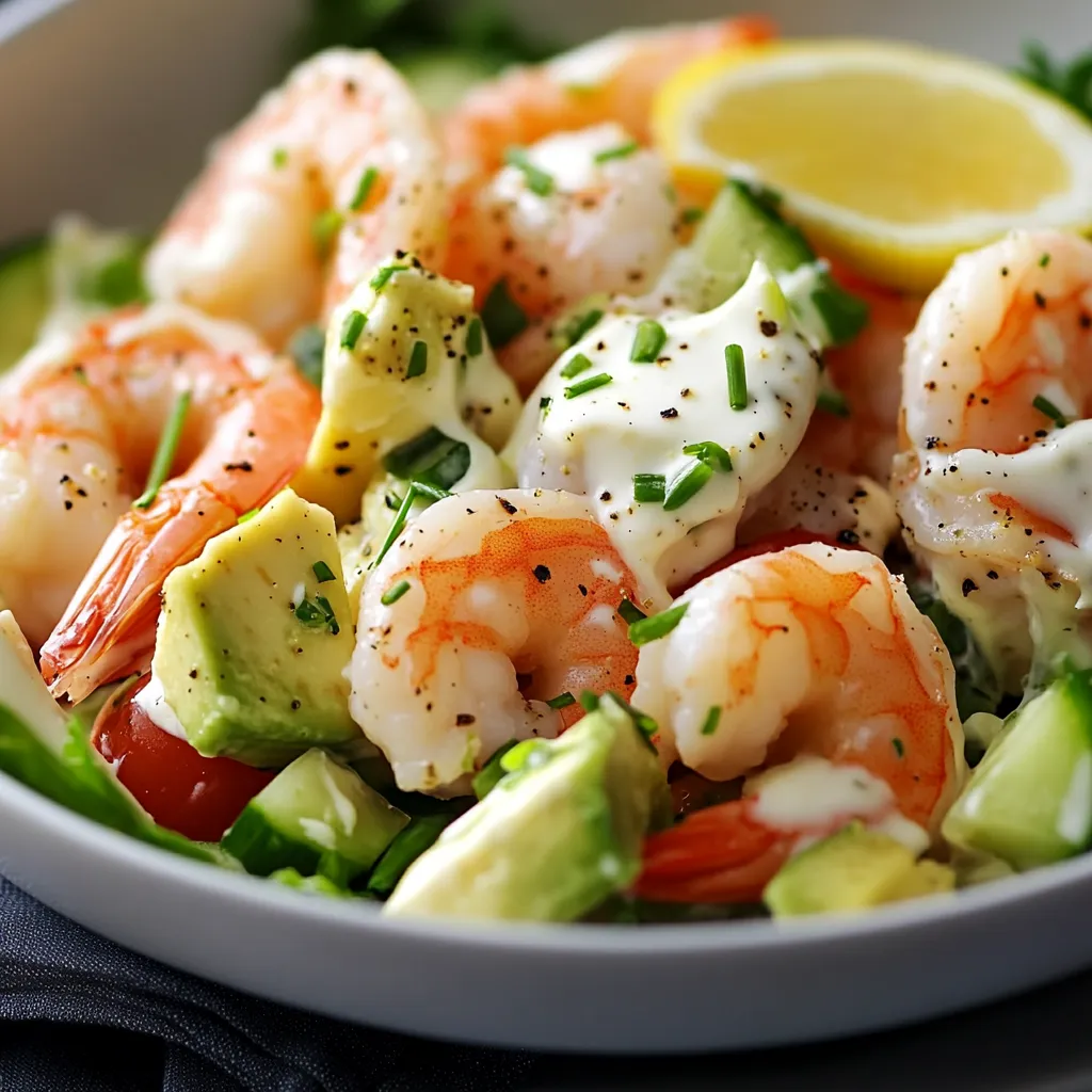 Cremiger Salat mit Crevetten