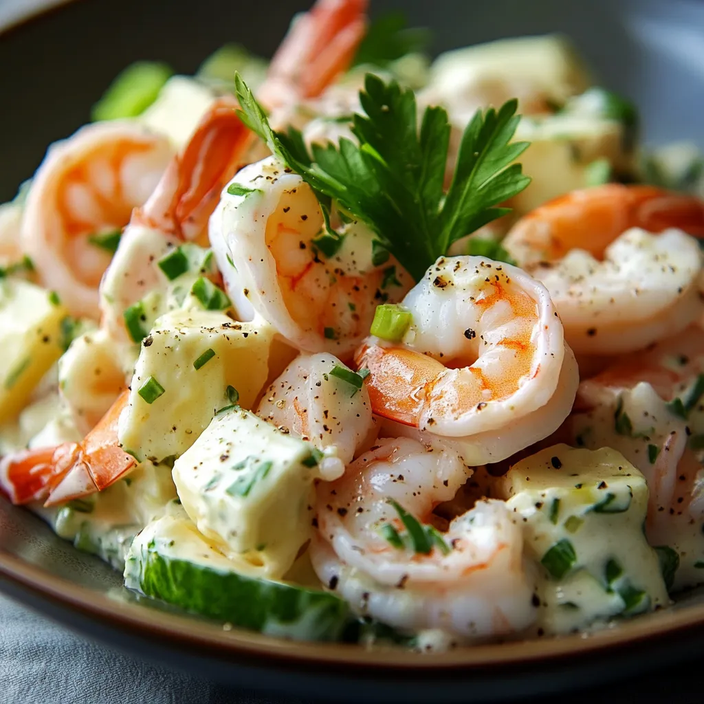 Cremiger und frischer Garnelensalat