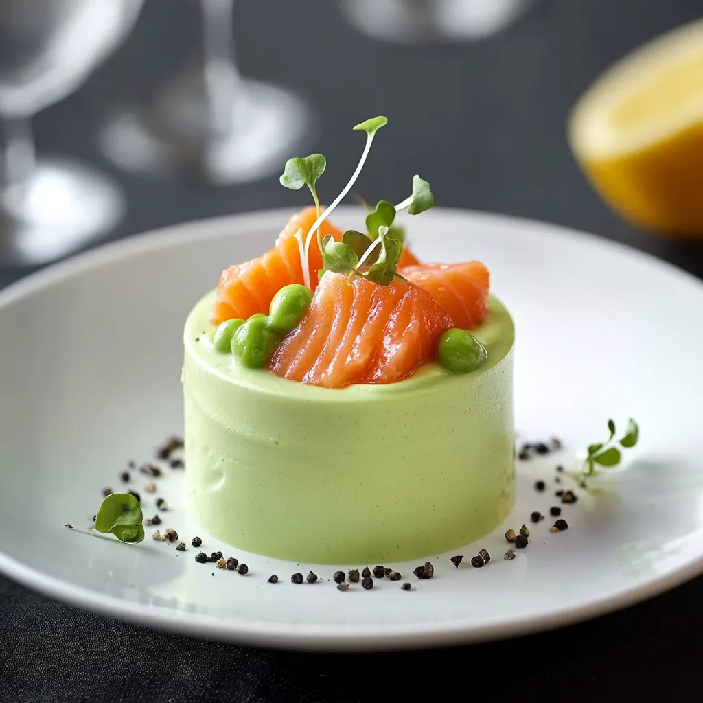 Luftige Spargelmousse mit Räucherlachs
