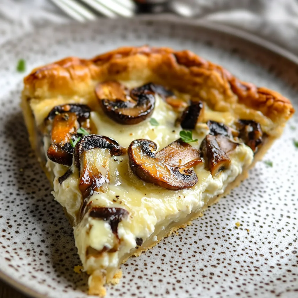 Knusprige Mozzarella Pilztarte