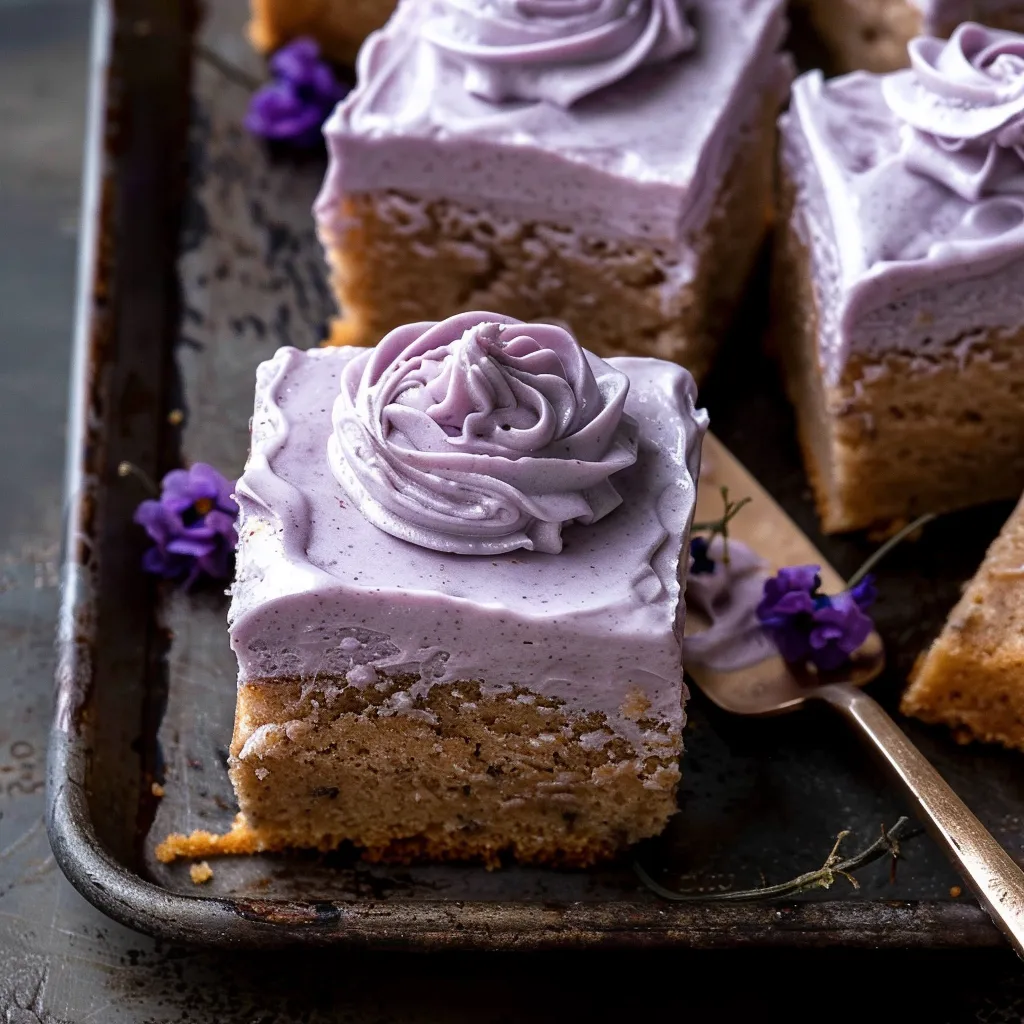 Zartes London Fog Kuchenstück mit Tee- und Lavendelnote