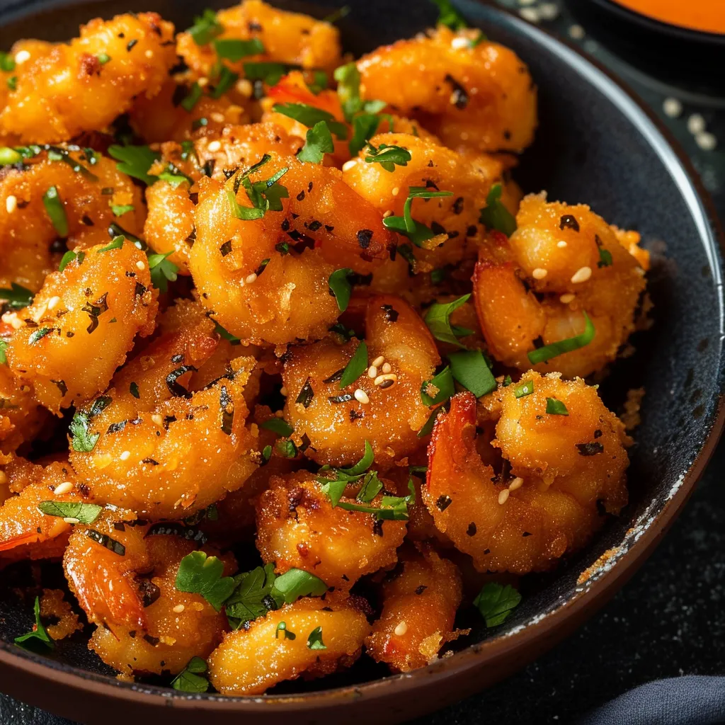 Vegane Crevetten und Champignons