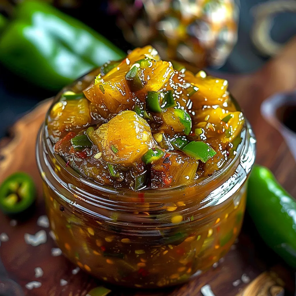 Würziges Ananas Chutney mit Jalapeños