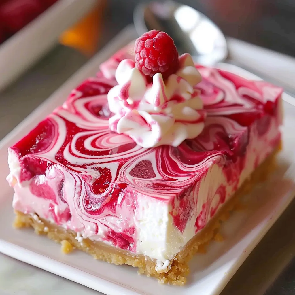 Cremiger Himbeer-Käsekuchen mit Swirl, ganz ohne Gelatine