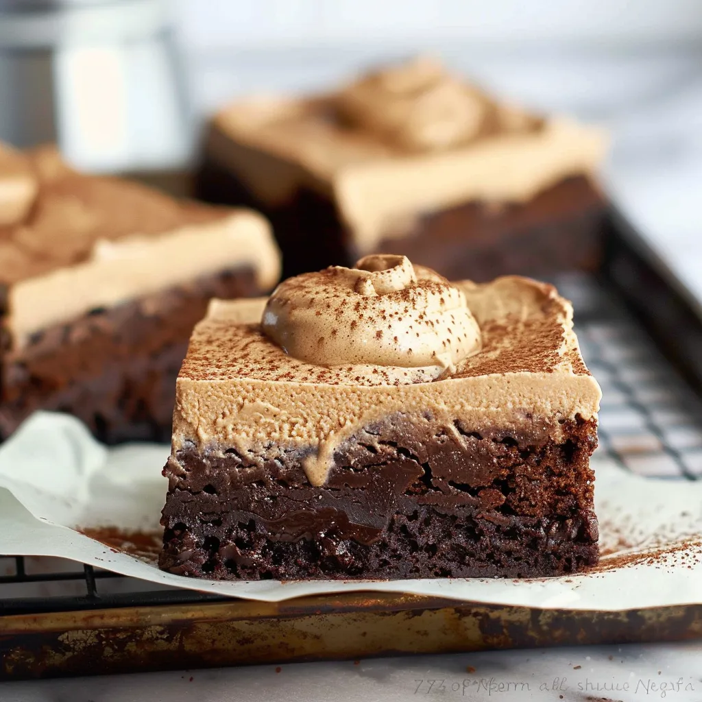 Brownies Schokolade und Kaffee