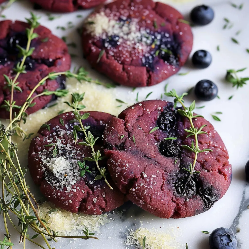 Feine Kekse mit Blaubeere und kandiertem Thymian