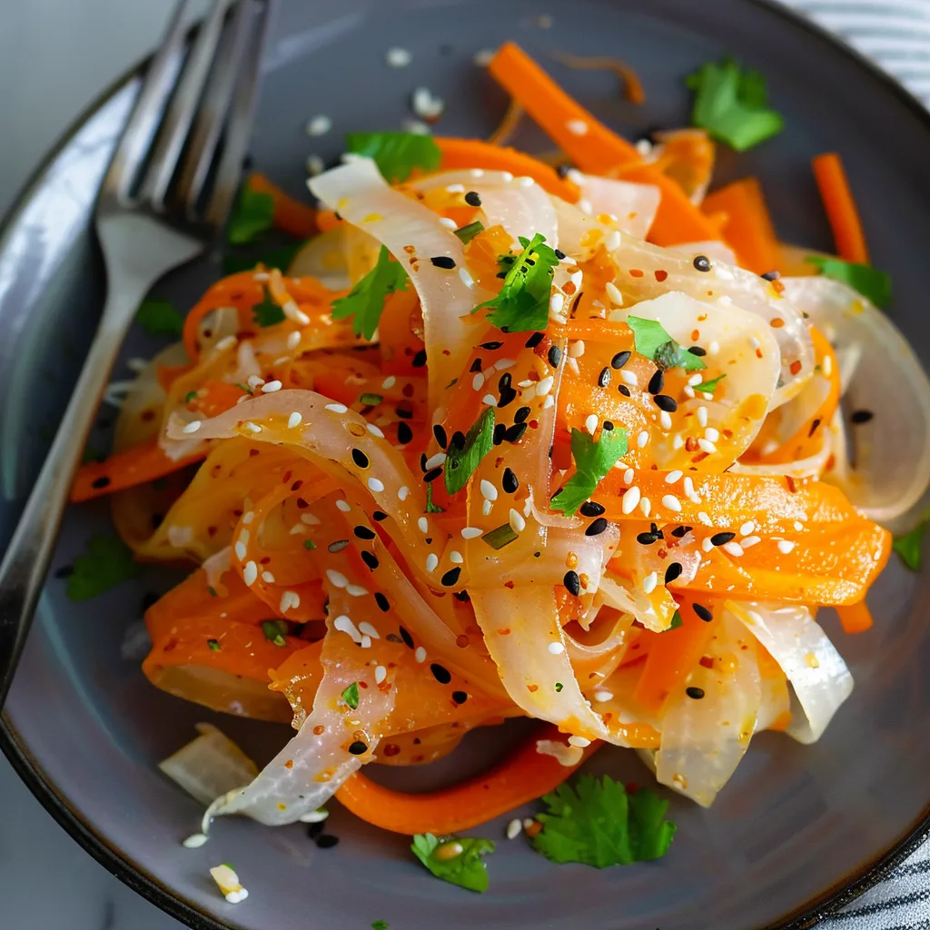 Daikon-Karotten-Salat mit Sesam