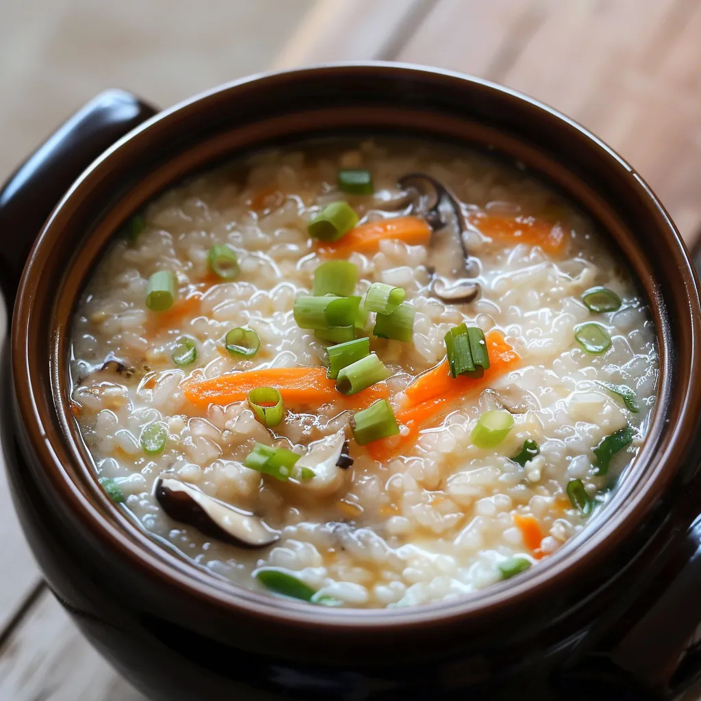 Japanische Zosui-Reissuppe mit Dashi