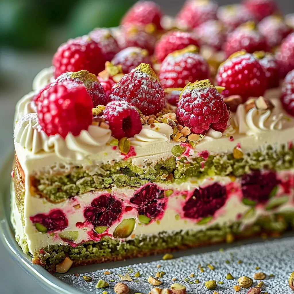 Pistazien Himbeer Kuchen