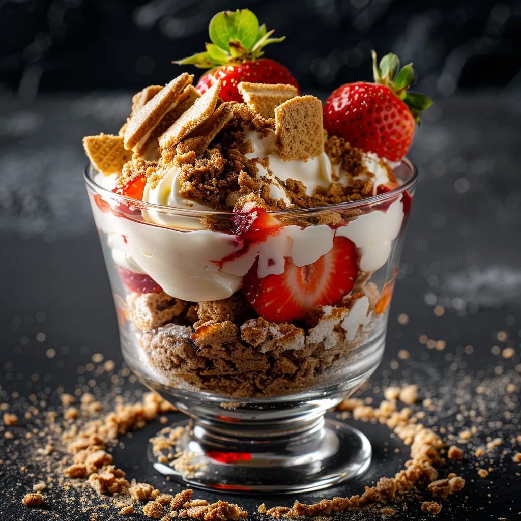 Erdbeer-Spekulatius-Dessert mit Mascarpone