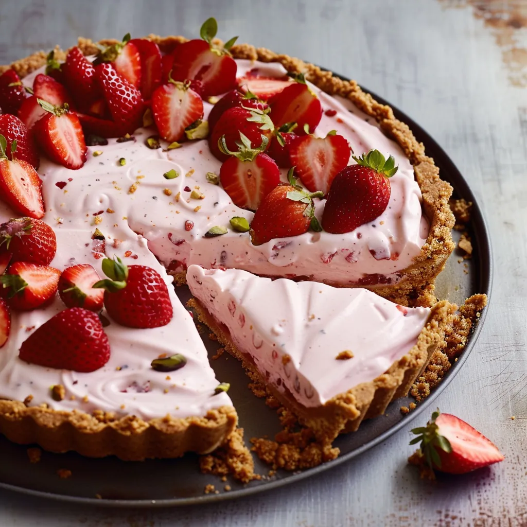 Leckere Mousse-Tarte Erdbeeren