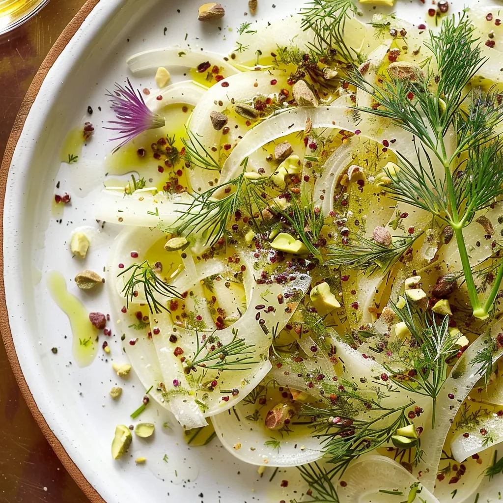 Fenchel und Pistazien Carpaccio