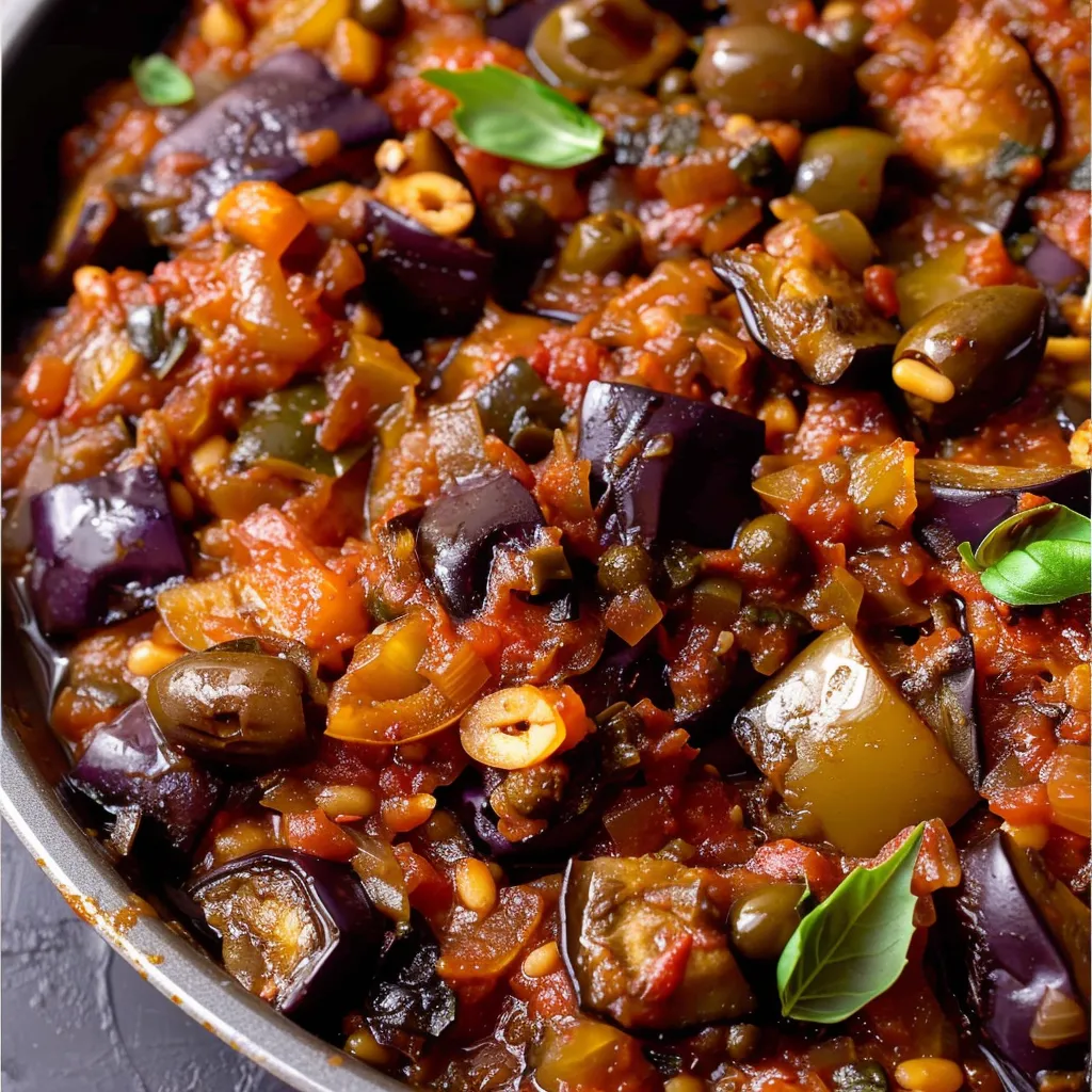 Leckere Caponata Sizilien