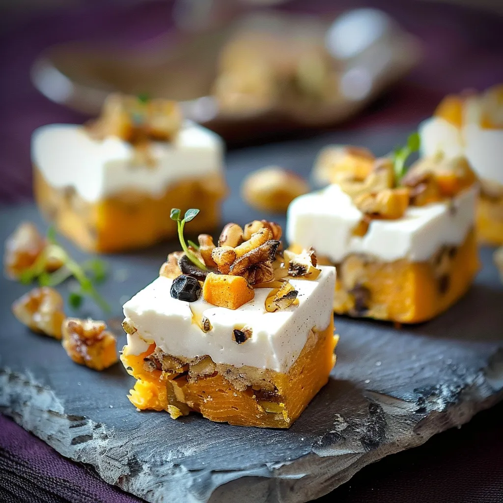 Carrot-Brownie mit Käse und Nüssen