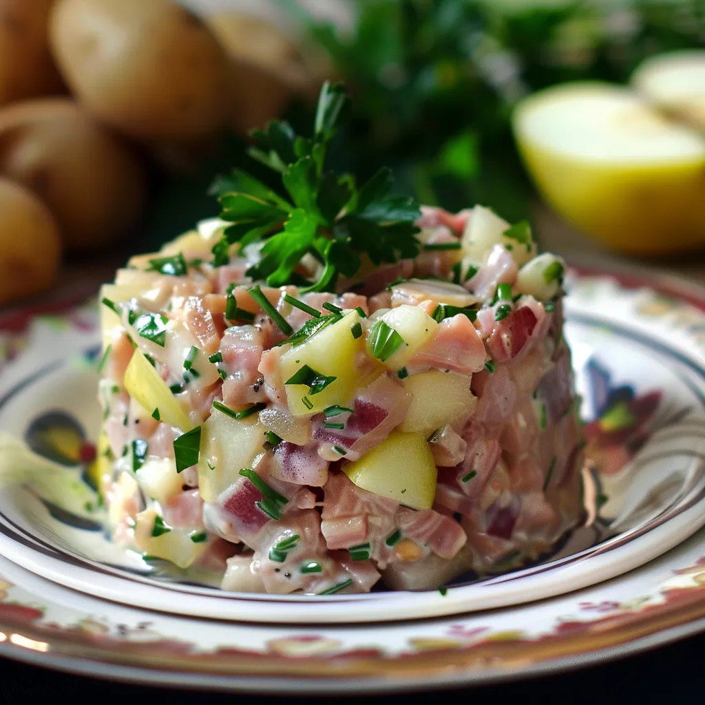 Harengs und Äpfel Tartare