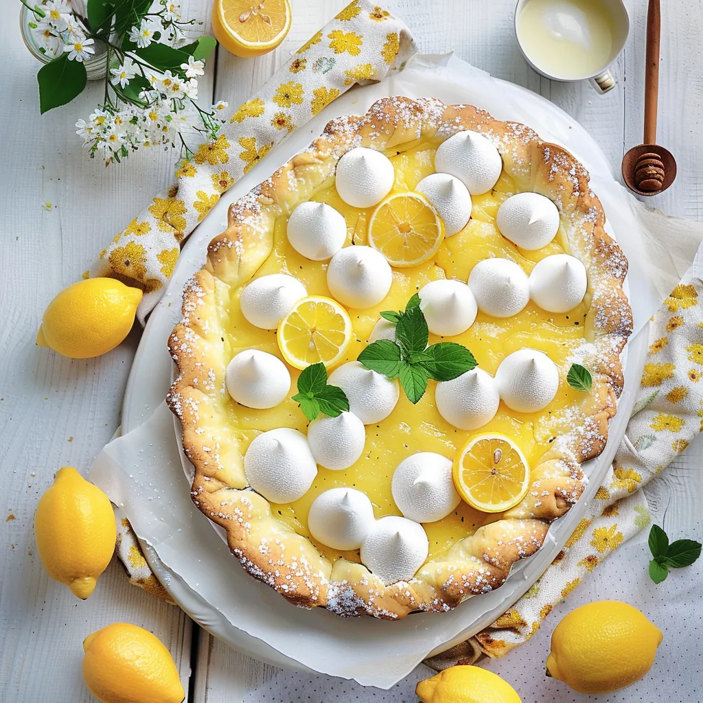 Kuchenkunst mit Zitrone und Baiser