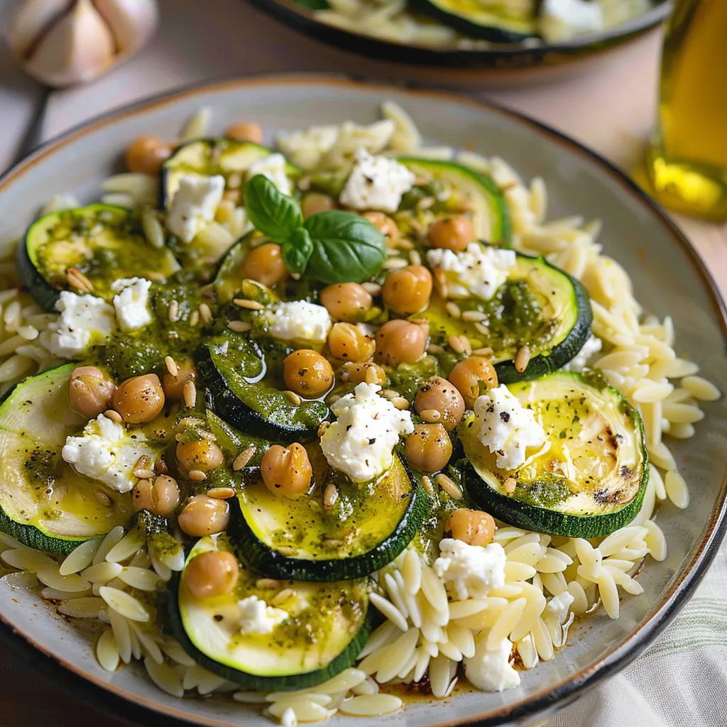Orzo mit Zucchini & Käse