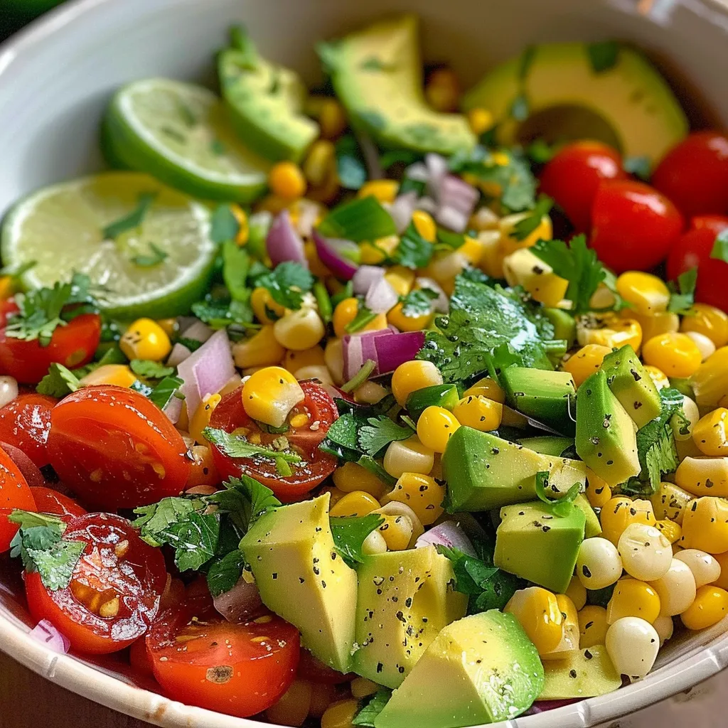Maissalat mit Avocado