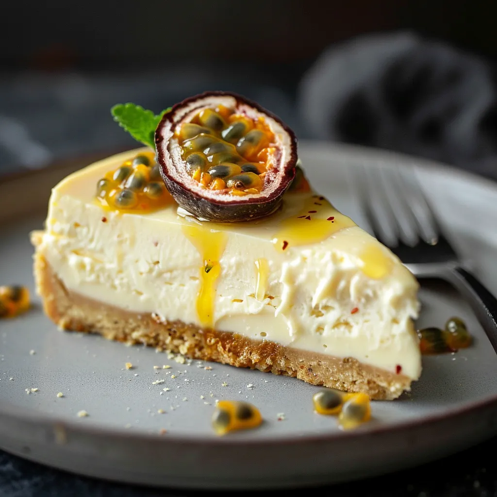 Weiße Schoko-Passionsfrucht-Kuchen