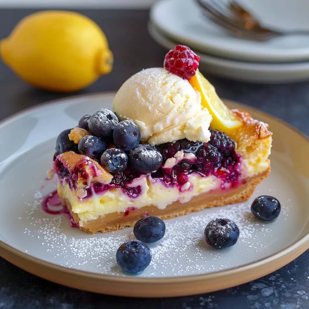 Myrtille und Zitronenkuchen