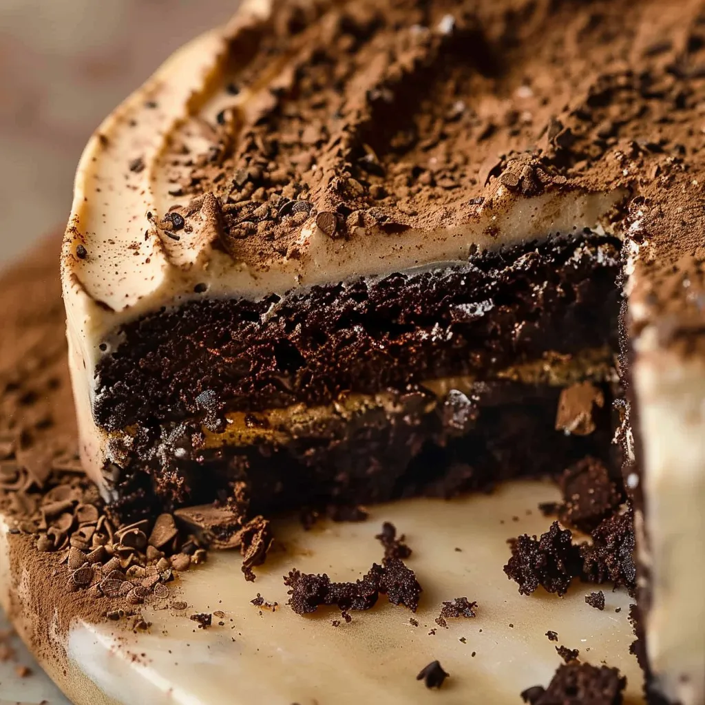 Saftiger Schoko-Kaffee-Kuchen mit Kaffee-Buttercreme