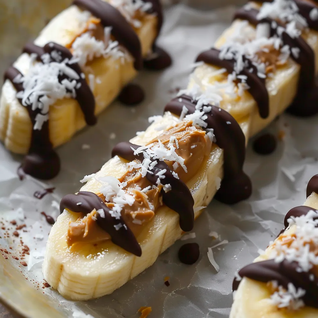 Gefrorene Schoko-Bananen-Snacks