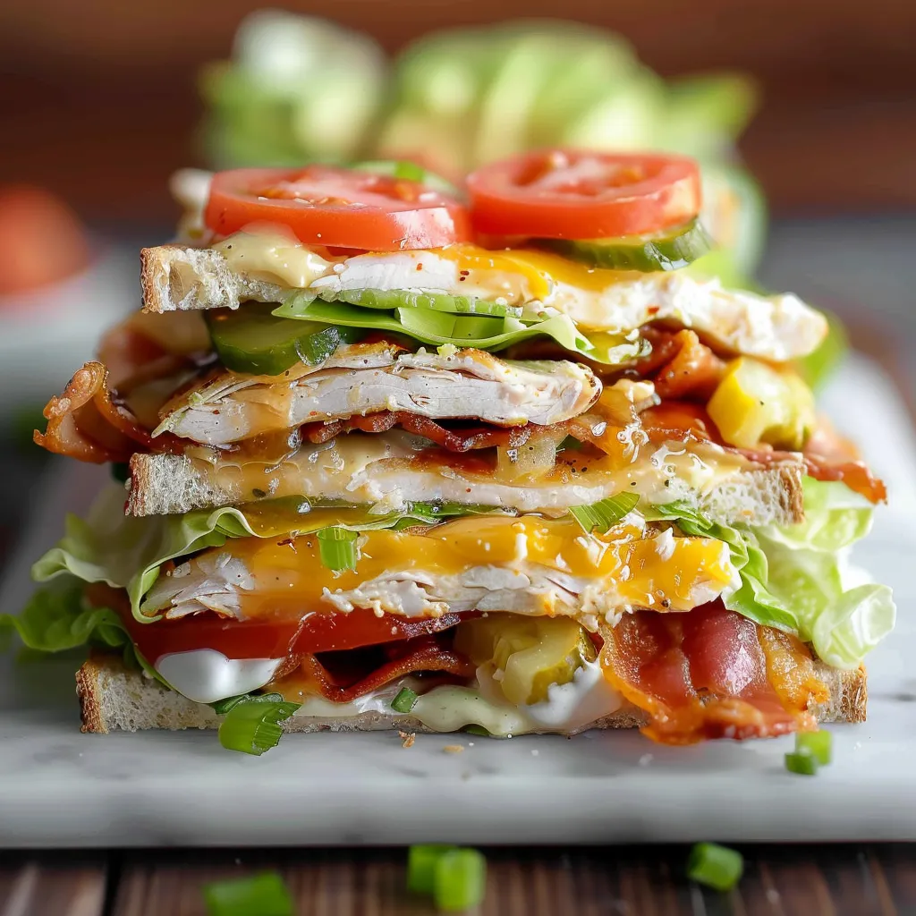 Hähnchen-Bacon-Club Low Carb