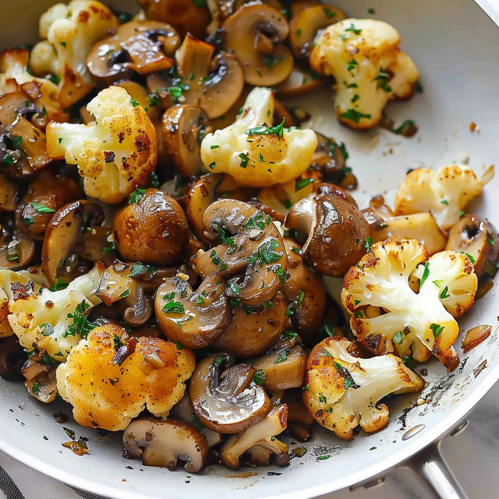 Knusprige Champignons & Blumenkohl