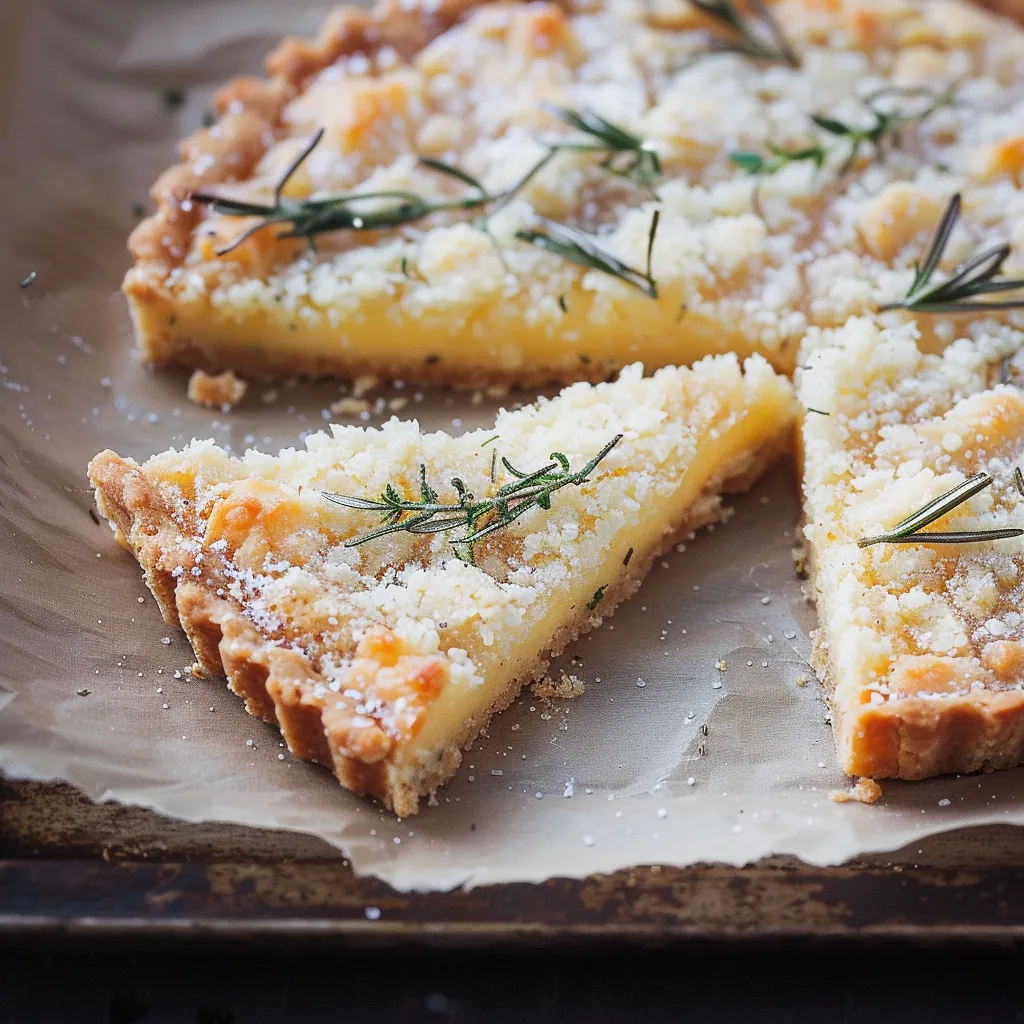 Mandarinen-Rosmarin-Tarte auf Mürbeteig