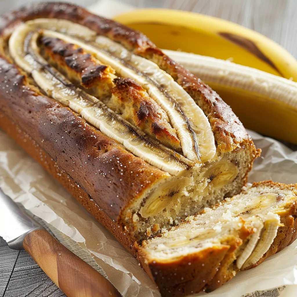 Weiches Brot mit Banane
