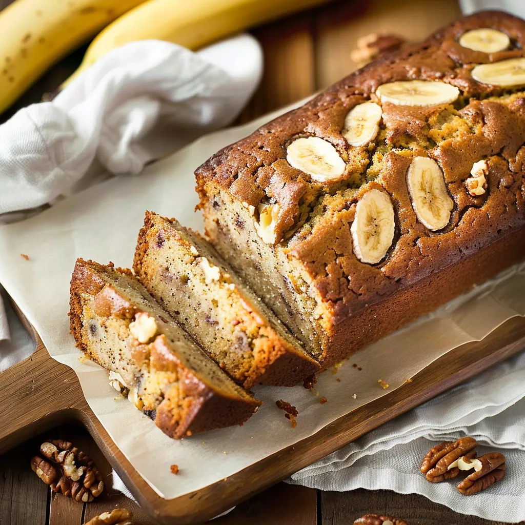 Leckeres Bananenbrot mit Äpfeln