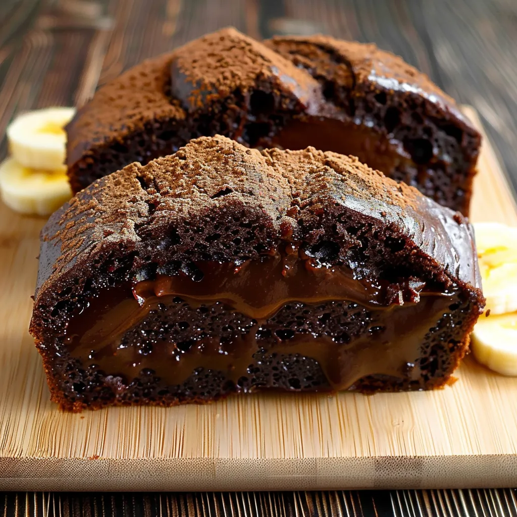 Saftiges Bananenbrot mit Nutella (ohne Mehl)