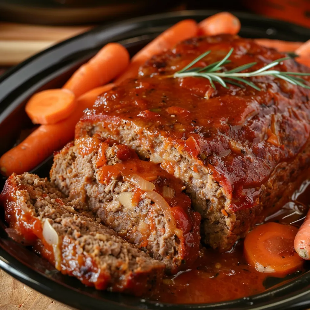 Genieße einen herzhaften Slowcooker-Hackbraten