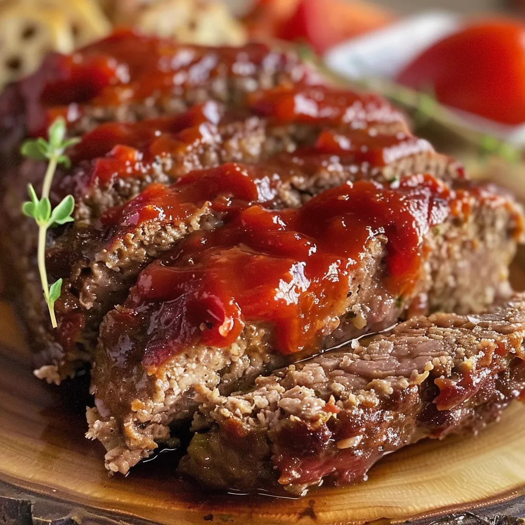 Echt saftiger, keto-geeigneter Hackbraten auf dem Teller