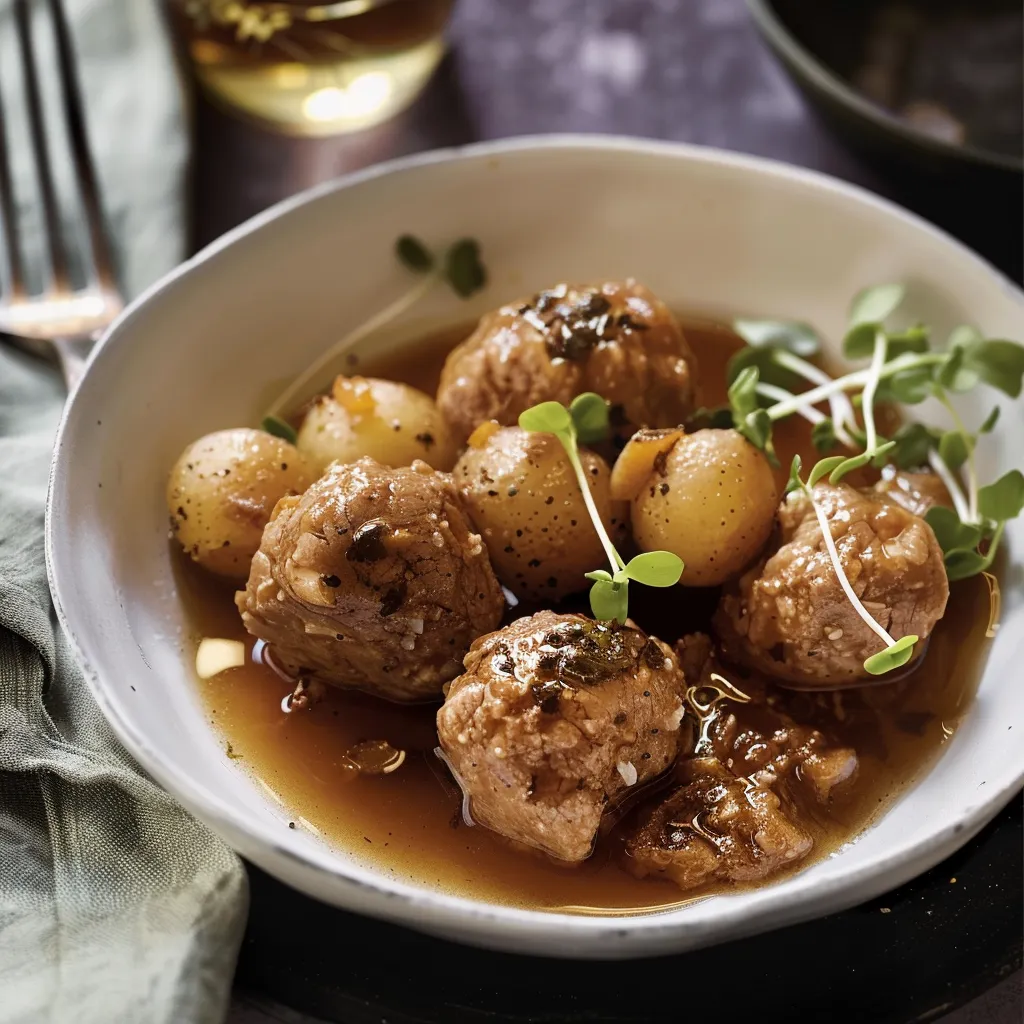 Ragout mit Klößchen und Schweinepfoten