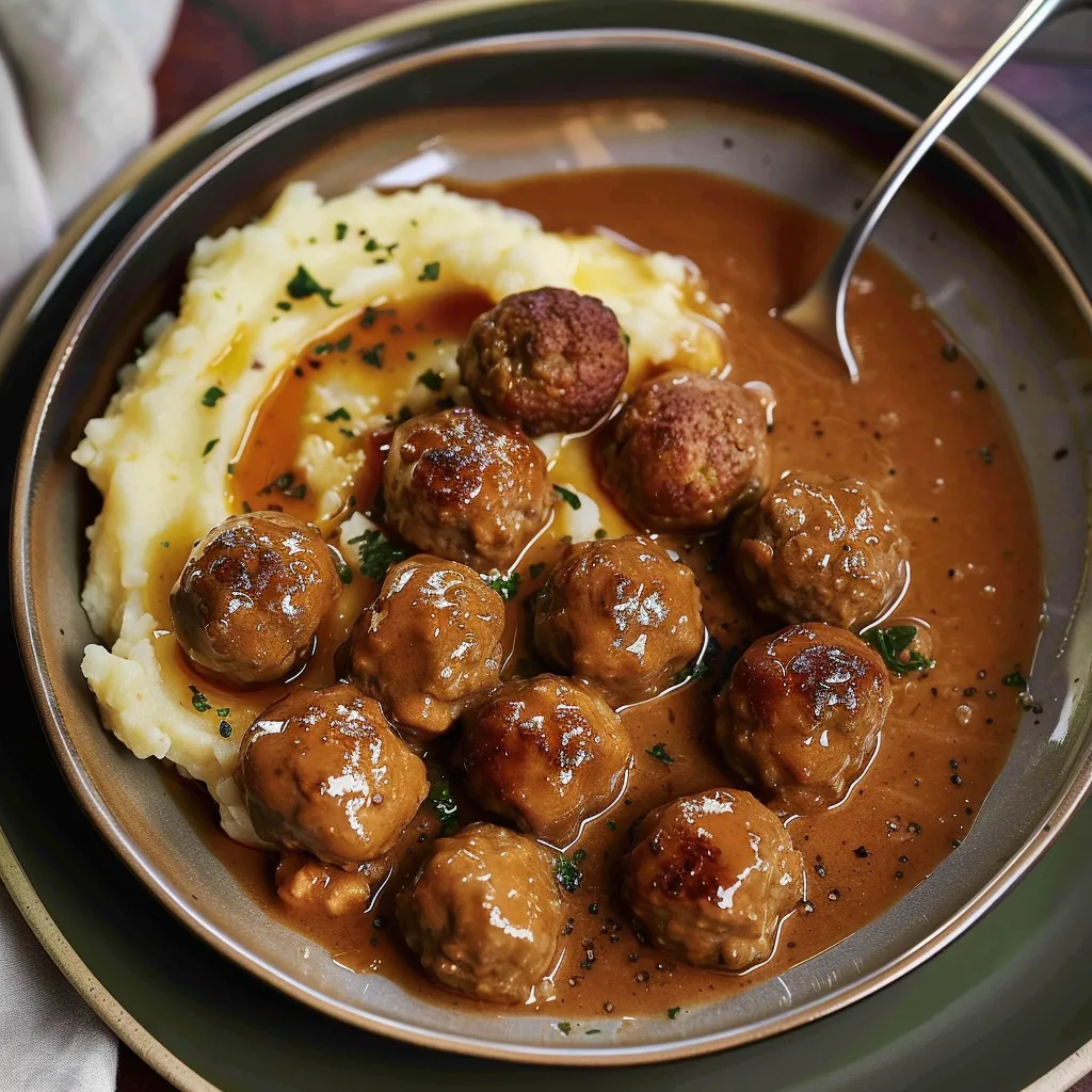 Zarte Bouletten mit Sauce