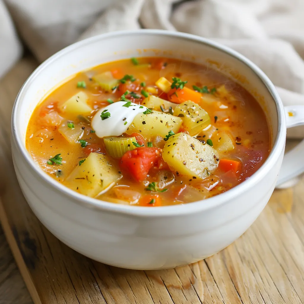 Altmodische cremige Gemüsesuppe