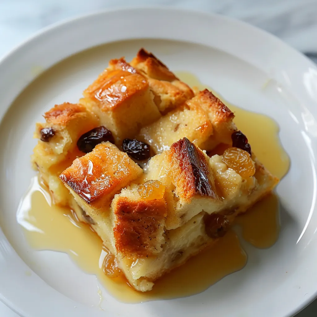 Einfacher, saftiger Brotpudding