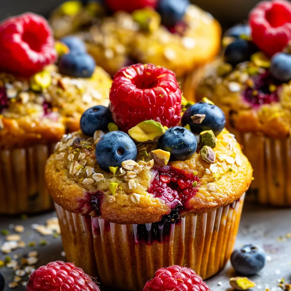 Leckere Muffins mit Beeren