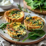 Quiche ohne Boden mit Boursin & Spinat