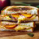 Pfirsich-Käse-Sandwich