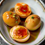 Eier mit Sojasauce