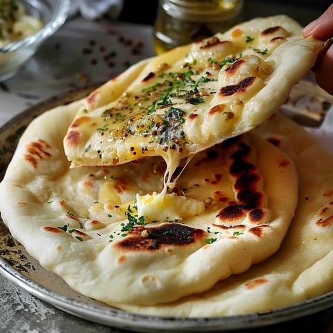 Käse Naan schnell gemacht