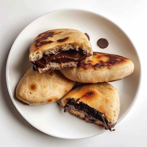 Schnelle Schokobrötchen aus der Pfanne mit Schokoladenfüllung