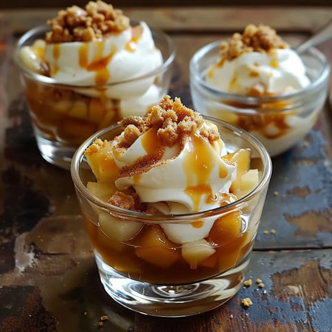 Karamell-Apfel-Dessert mit Mascarpone im Glas